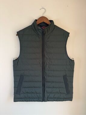 Ted Baker Quilted Puffer Vest in Forest Green